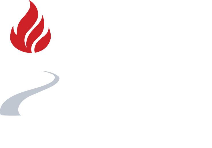 Arpco Legacy Enterprises logo with red flame torch and gray path design